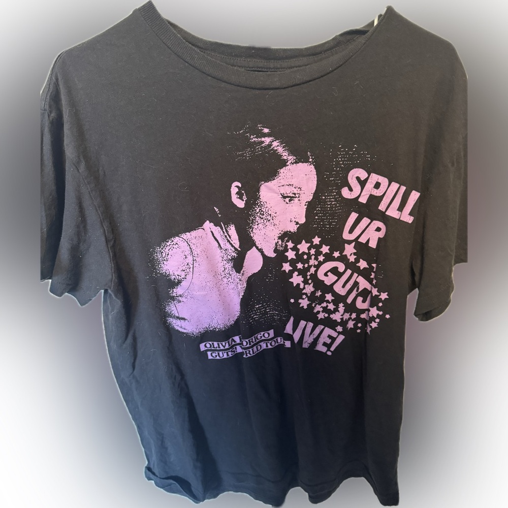 Olivia Rodrigo GUTS World Tour Tee “Spill Ur Guts Live!”